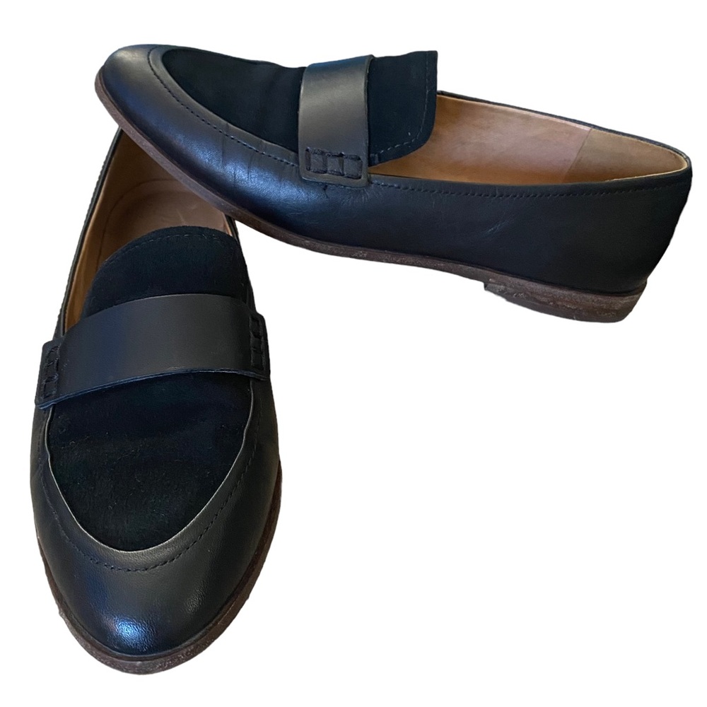Madewell ALEX Black Suede & Leather Loafer Shoes